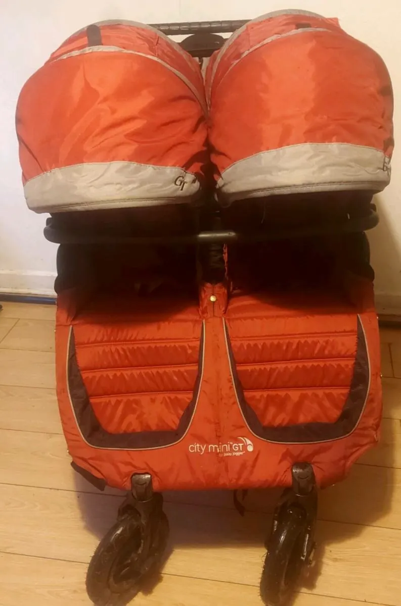 Baby jogger mini double buggy with rain cover - Image 1