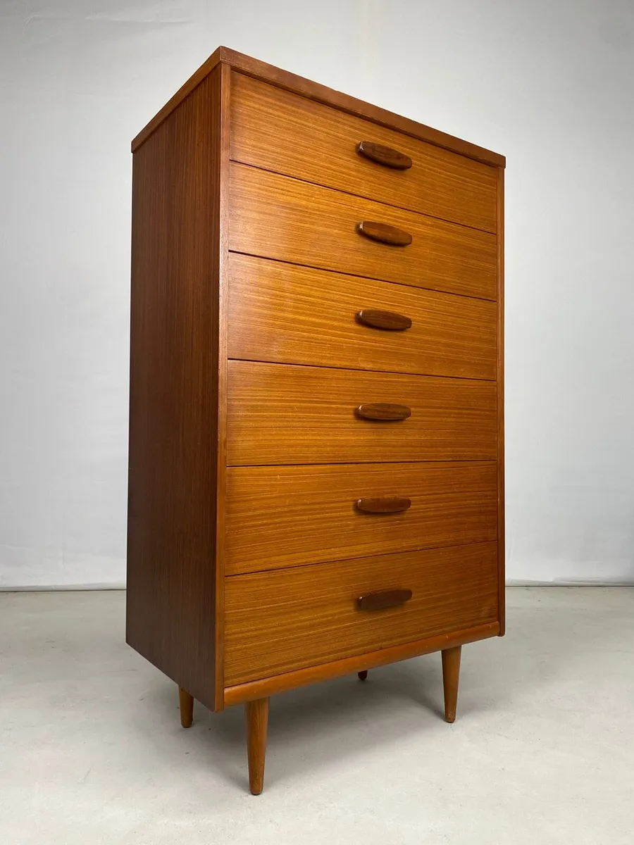 Stunning Mid Century Austinsuite Teak Tallboy - Image 2