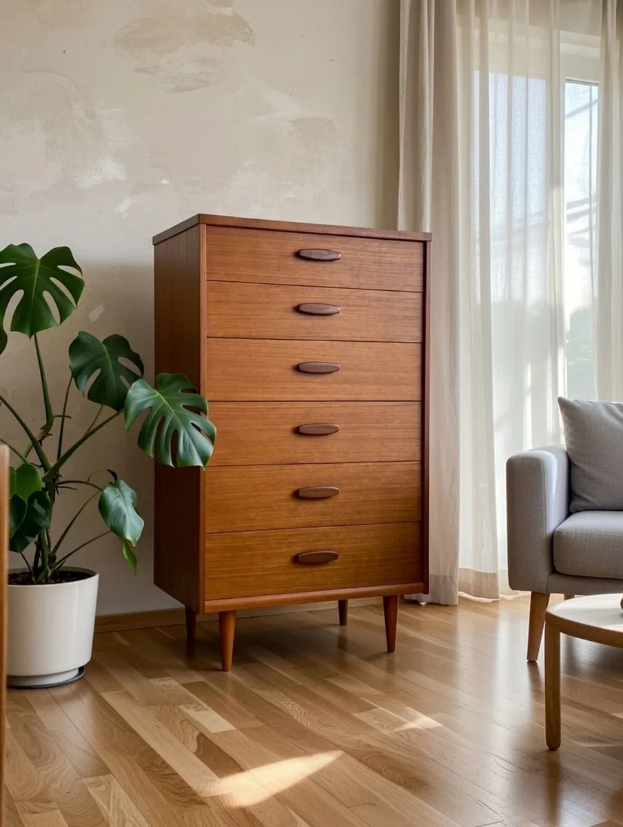 Stunning Mid Century Austinsuite Teak Tallboy - Image 1