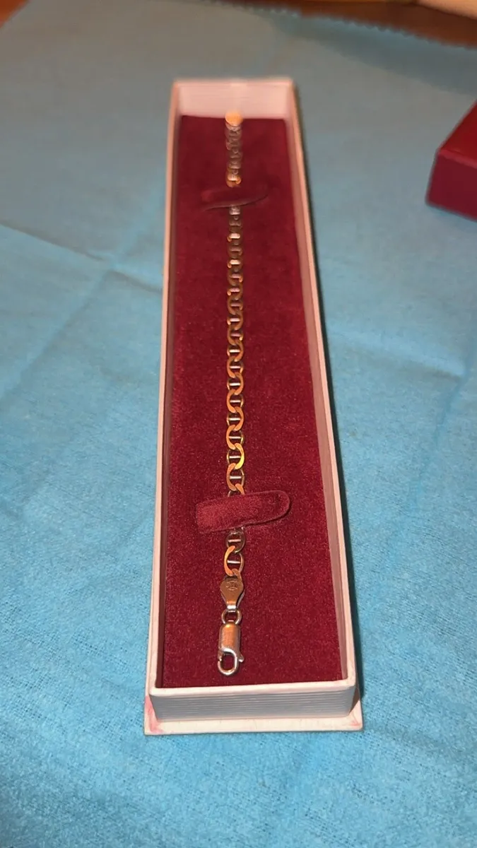 Ladies 925 Silver anchor Link bracelet 4.77g - Image 2
