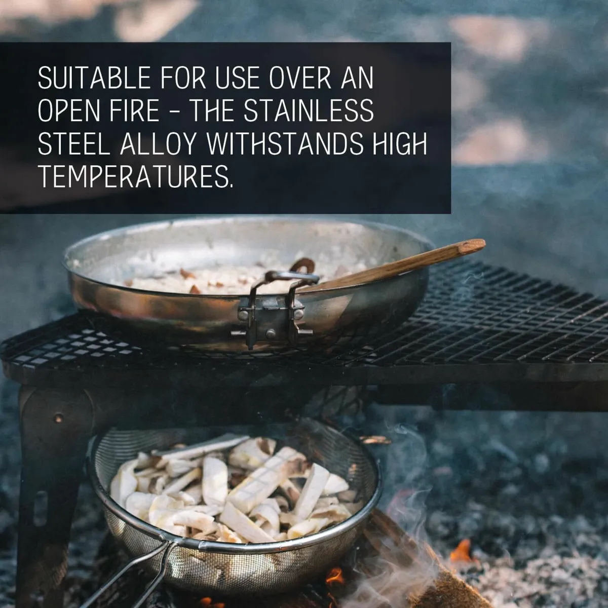 Camping Cookware Set - Campfire Cookset Stainless - Image 3