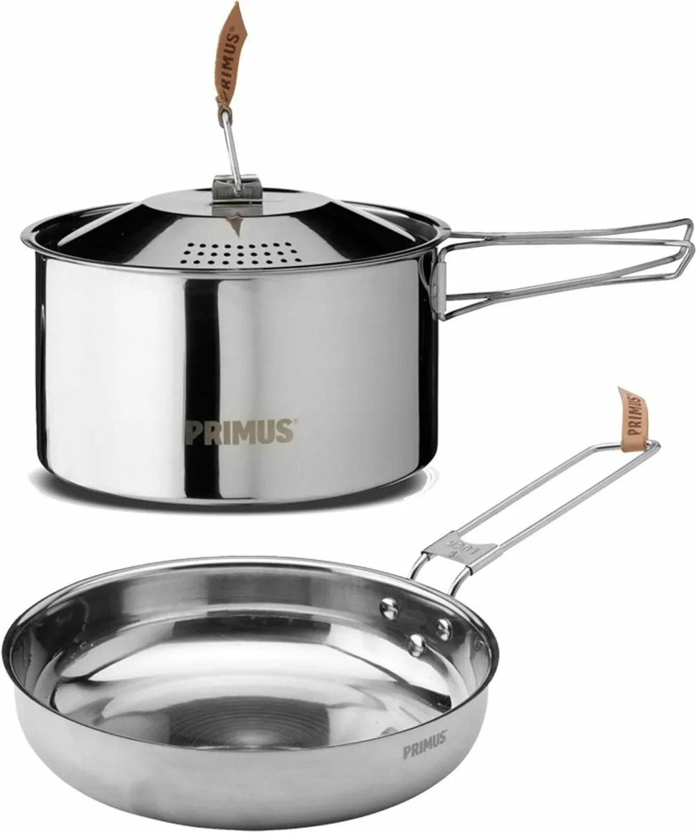 Camping Cookware Set - Campfire Cookset Stainless - Image 1