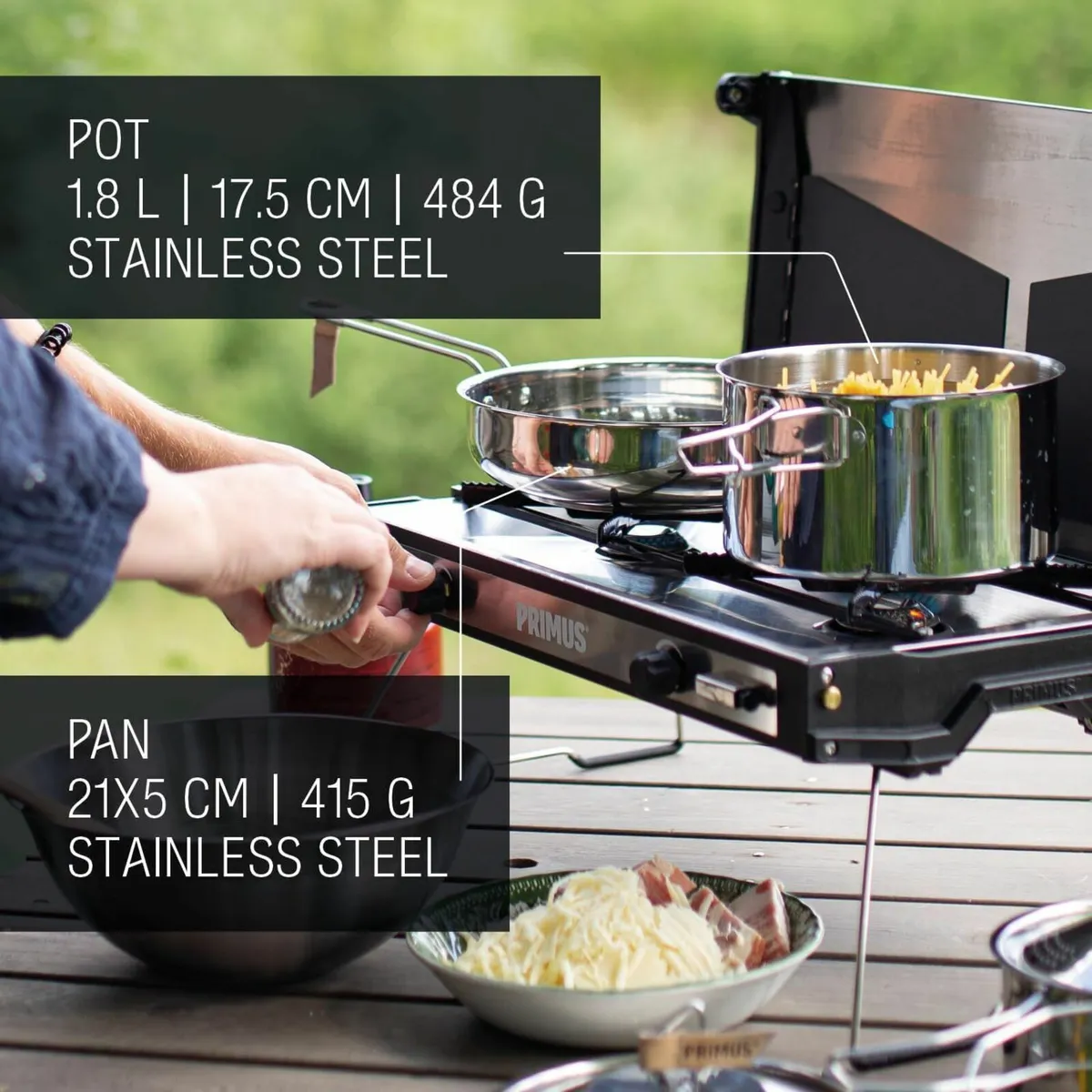Camping Cookware Set - Campfire Cookset Stainless - Image 2