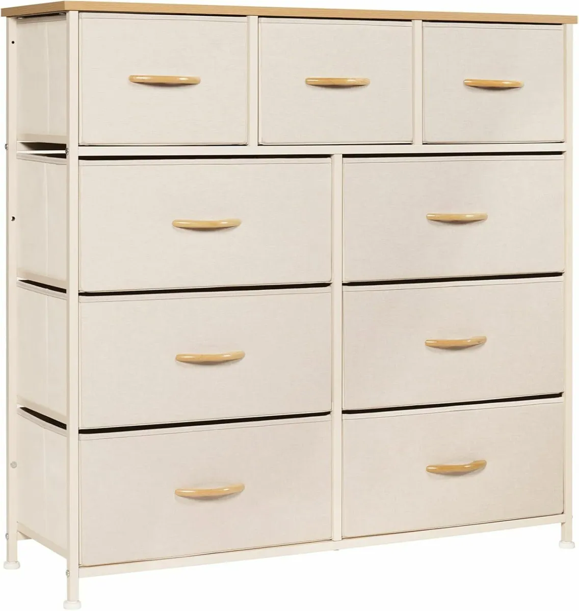 Chest of Drawers Bedroom Fabric Dresser with Wood - Image 1
