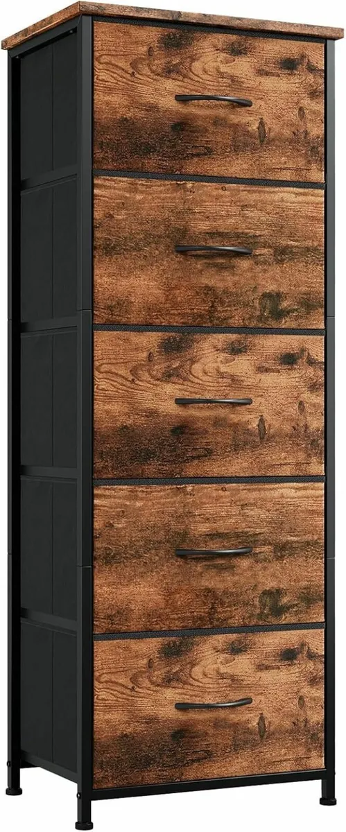 Tall Chest of Drawers for Bedroom with 5 Storage - Image 1