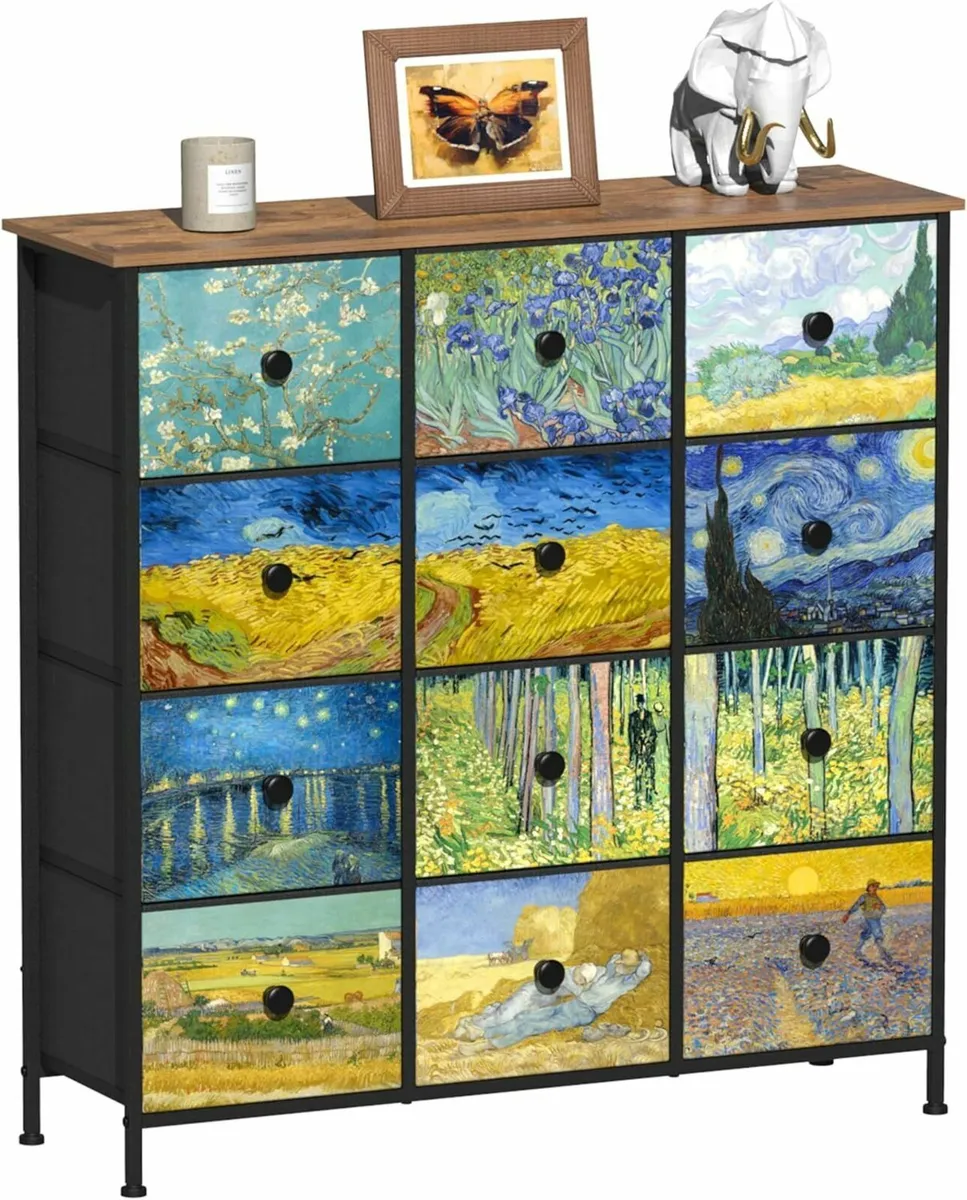 Dresser for Bedroom with 12 Drawers Van Gogh - Image 1