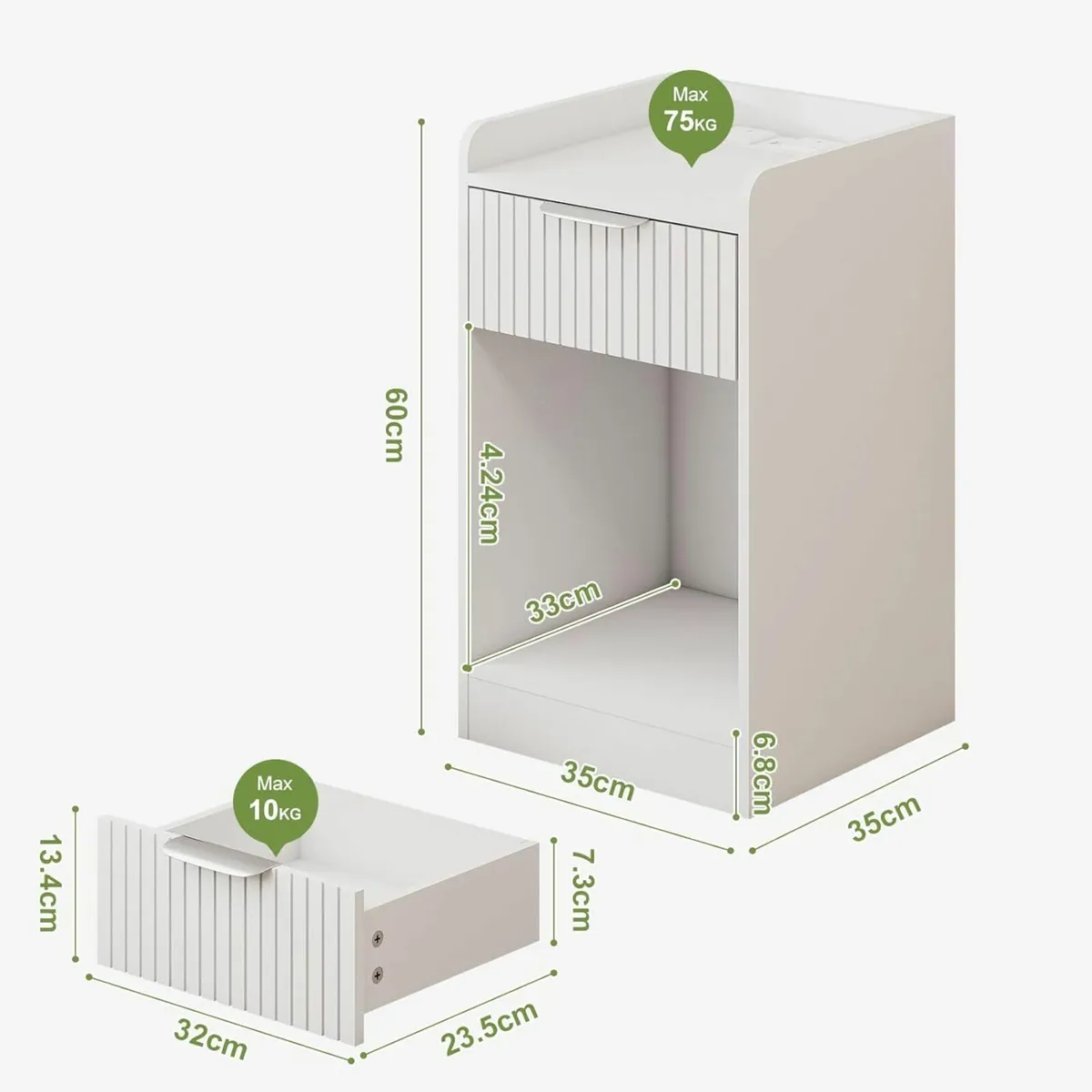 Nightstand with Charging Station and NFC Lock - Image 2