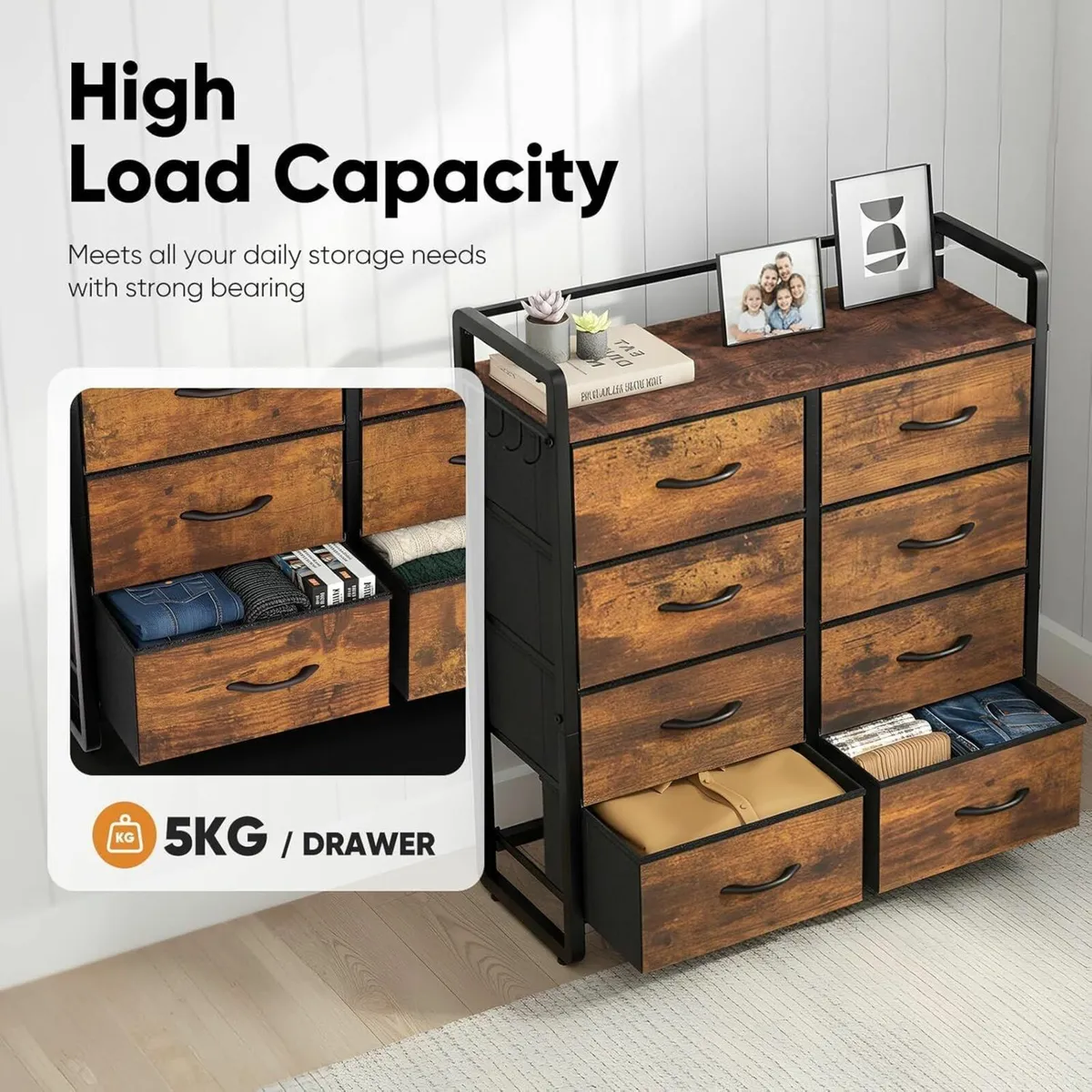 Chest of Drawer with 8 Drawers Large Capacity - Image 4