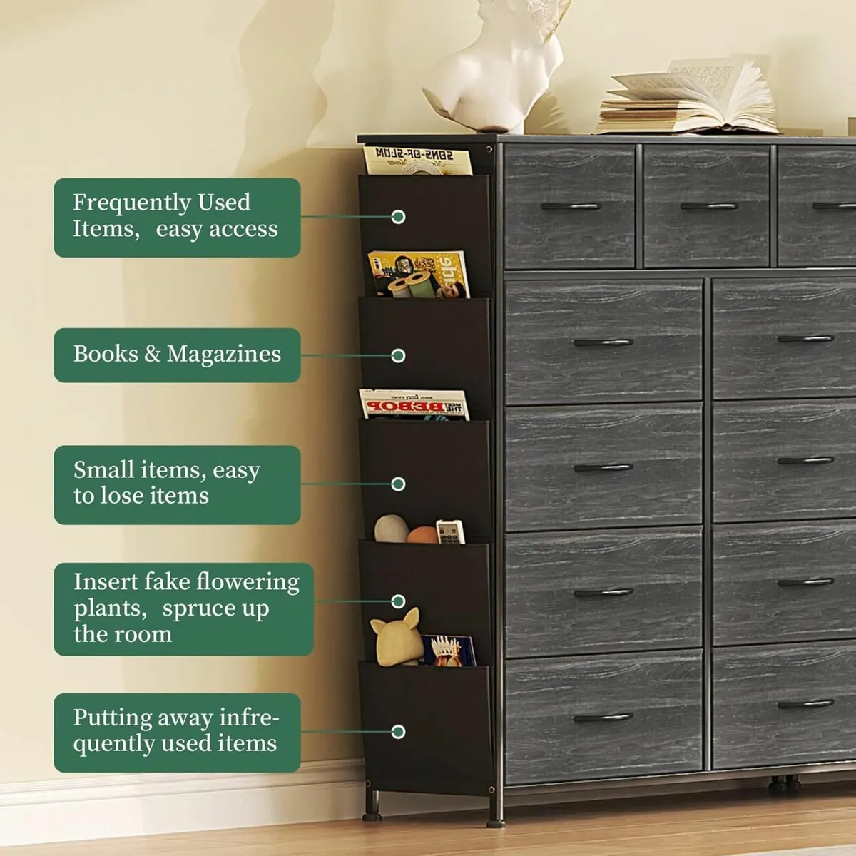 Chest of Drawers with Pockets for Small Space 11 - Image 4