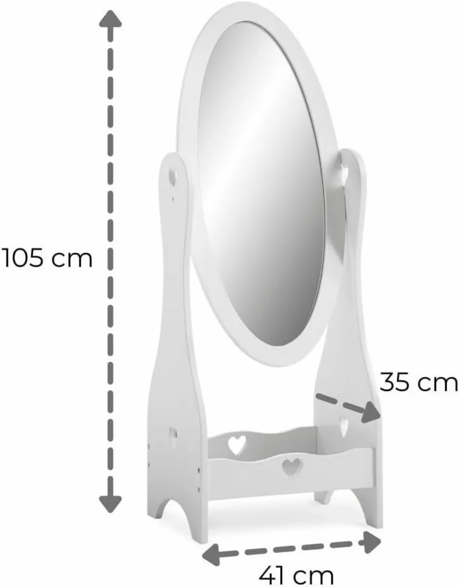 Kids Mirror White (Age 3-13yrs) Princess Girls - Image 2