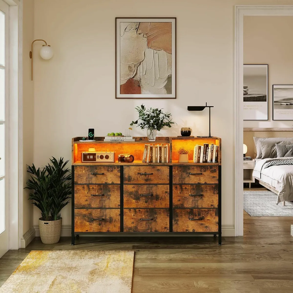 Chest of Drawers Bedroom Dresser Cabinet with 2 - Image 2