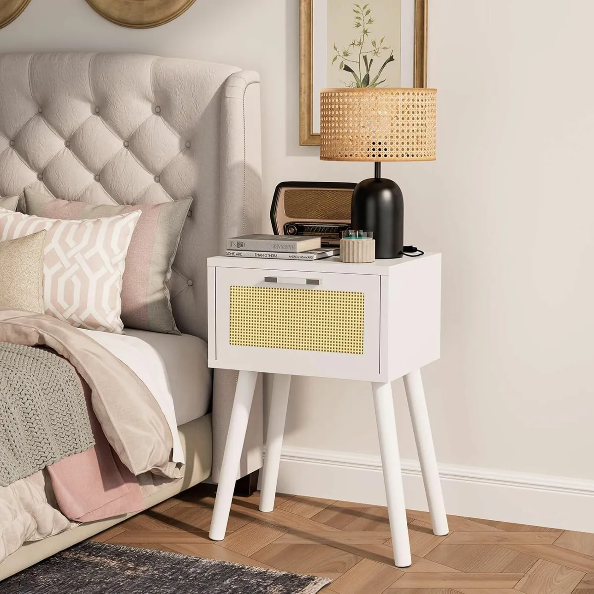 Nightstand Set of 2 End Table Small Bedside - Image 2
