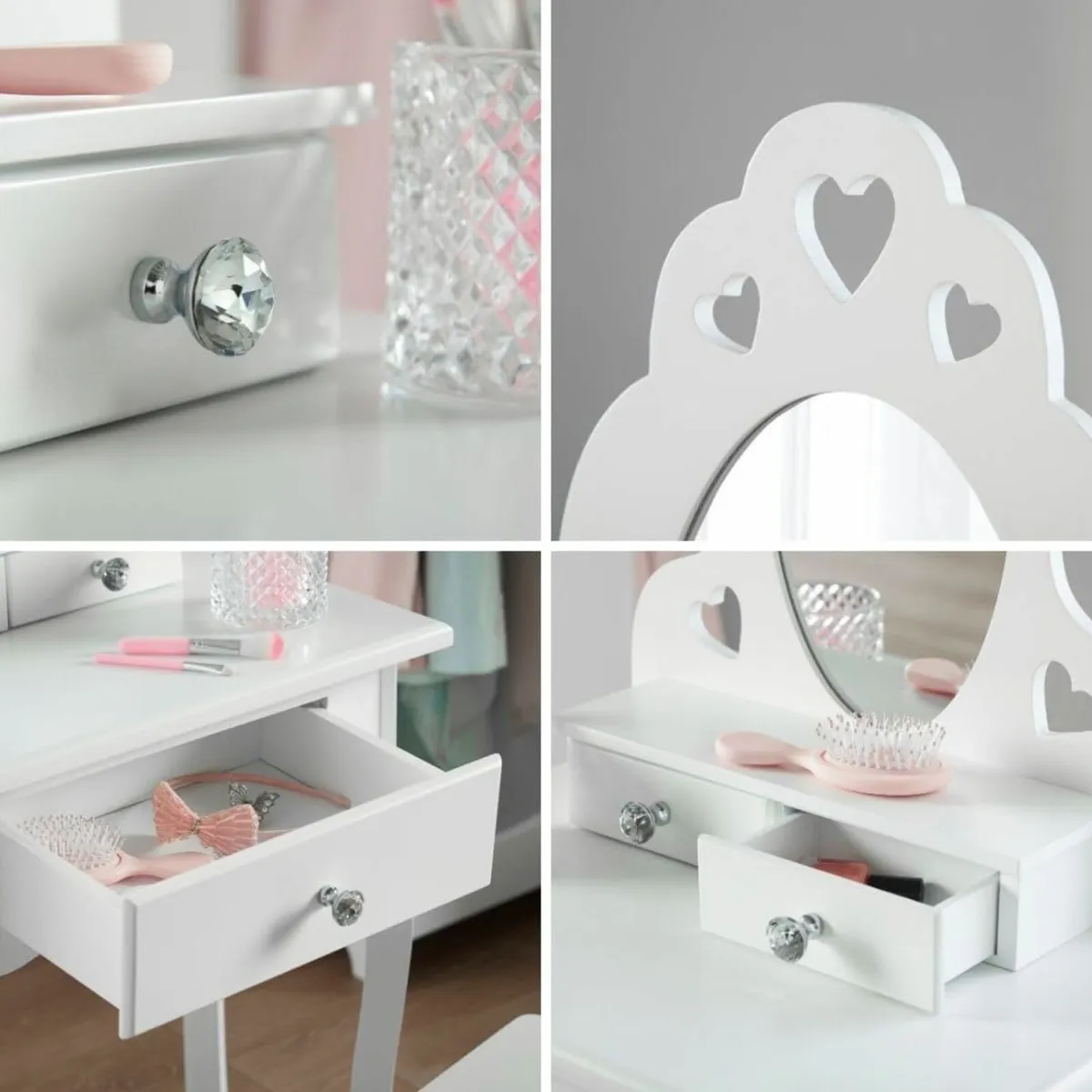 Girls Dressing Table (Age 3-7yrs) With Mirror and - Image 4