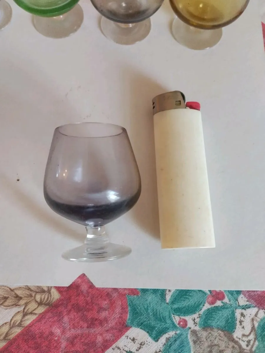 1950's set of miniature brandy snifter glasses - Image 3