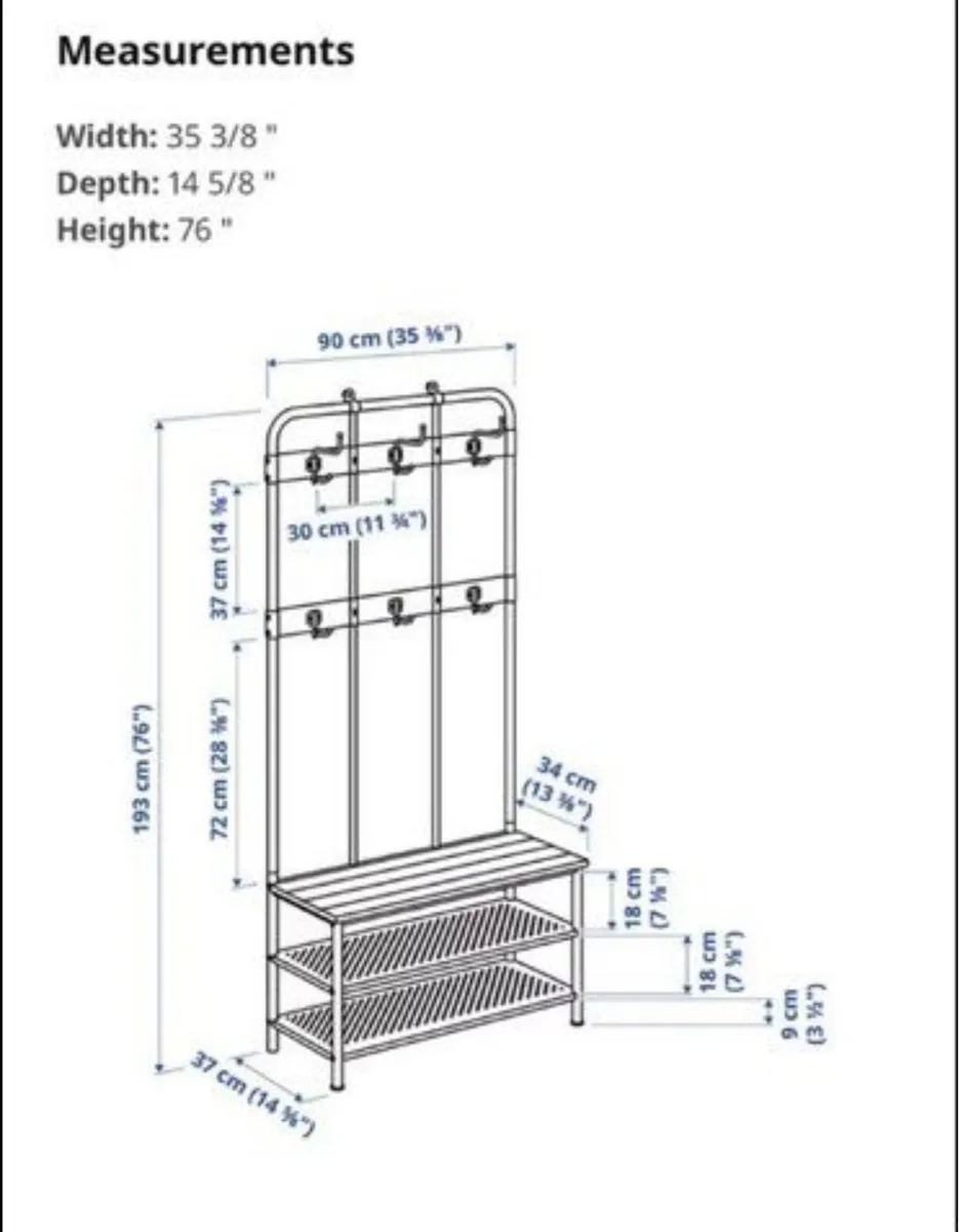 IKEA COAT & SHOE STAND - Image 3