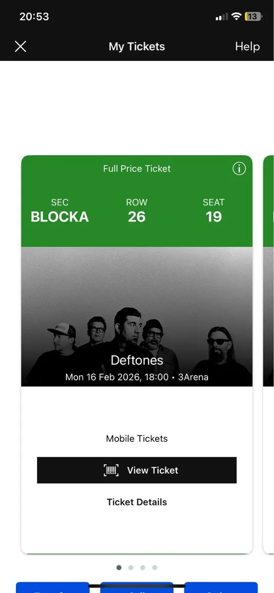2 Deftones tickets great seats - Image 1