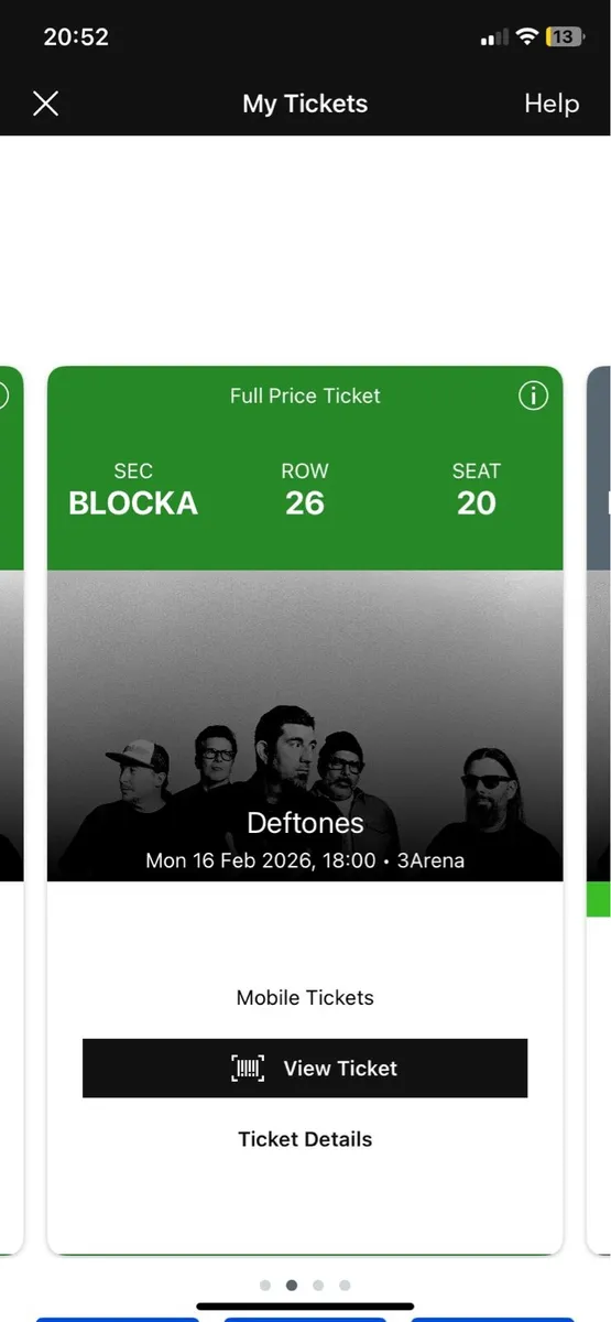 2 Deftones tickets great seats - Image 2