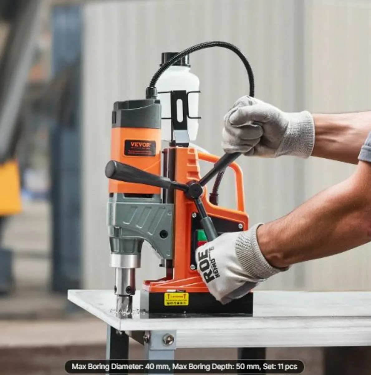 Magnetic Drill,1450W Motor 1.6 in Boring Diameter - Image 2