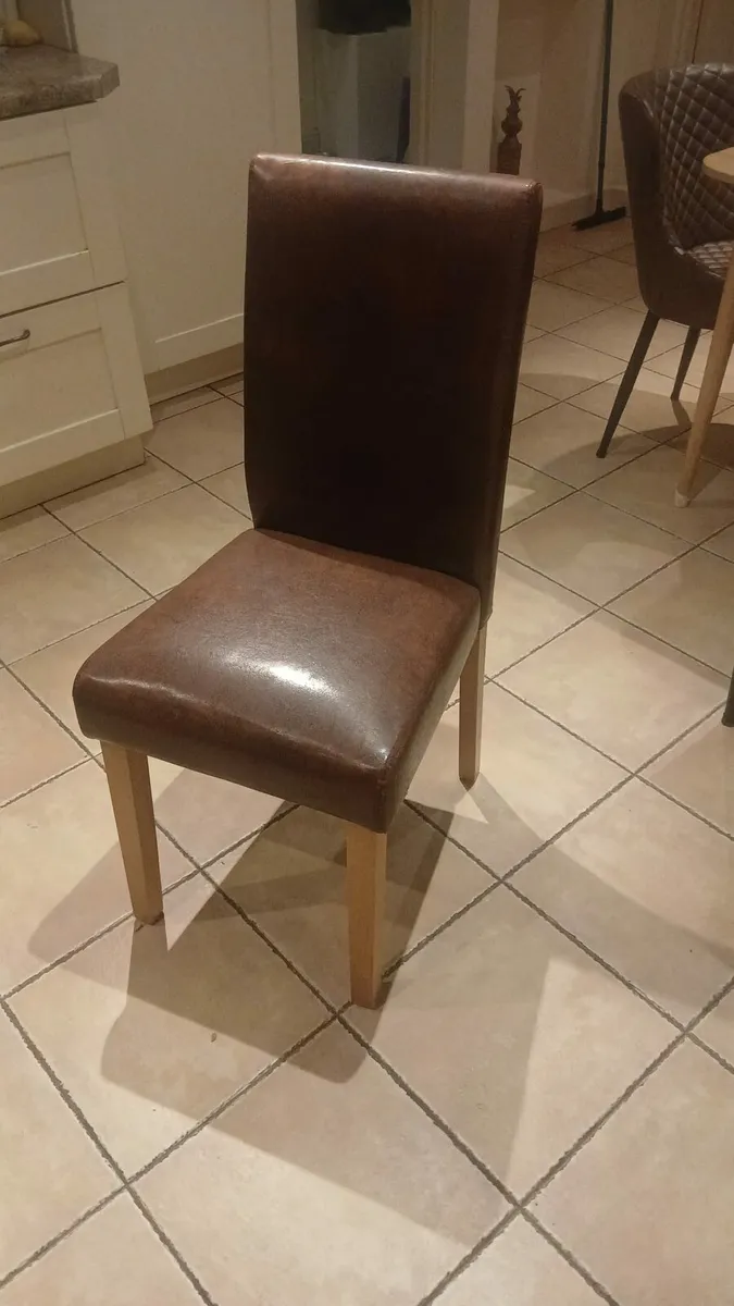 4 Leather Dining Room Chairs for Sale