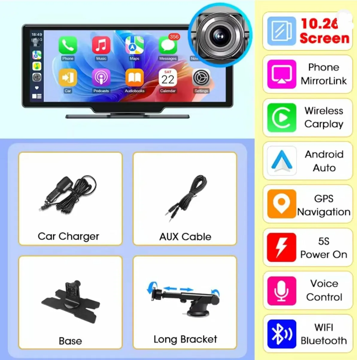 Carplay Screen (Built in dash-cam) - Image 2