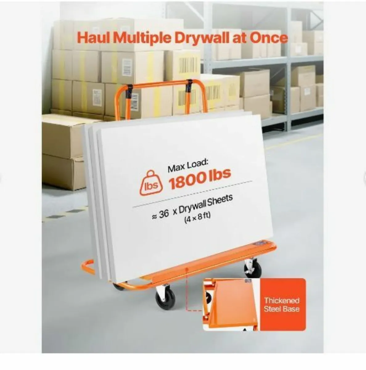 Drywall Cart Dolly, 816 kg Load Capacity - Image 1