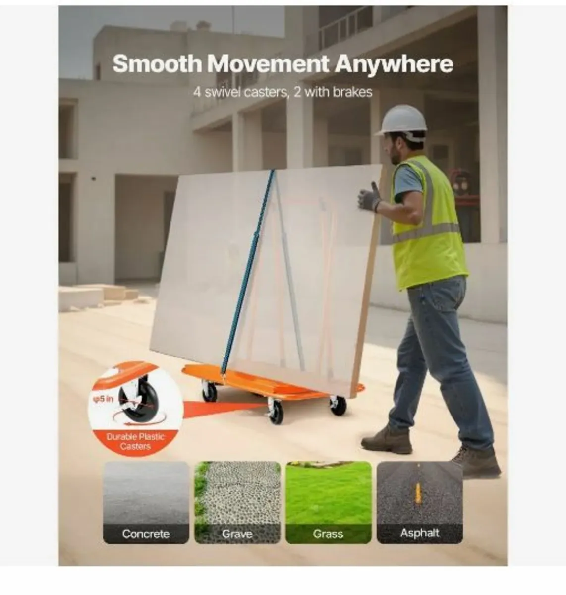 Drywall Cart Dolly, 816 kg Load Capacity - Image 3