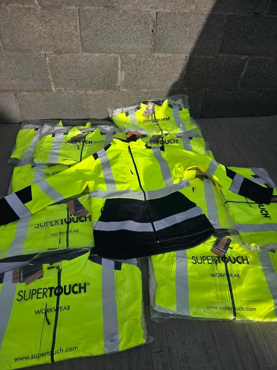 Men's Supertouch Hi Vis Softshell Jacket all sizes - Image 1