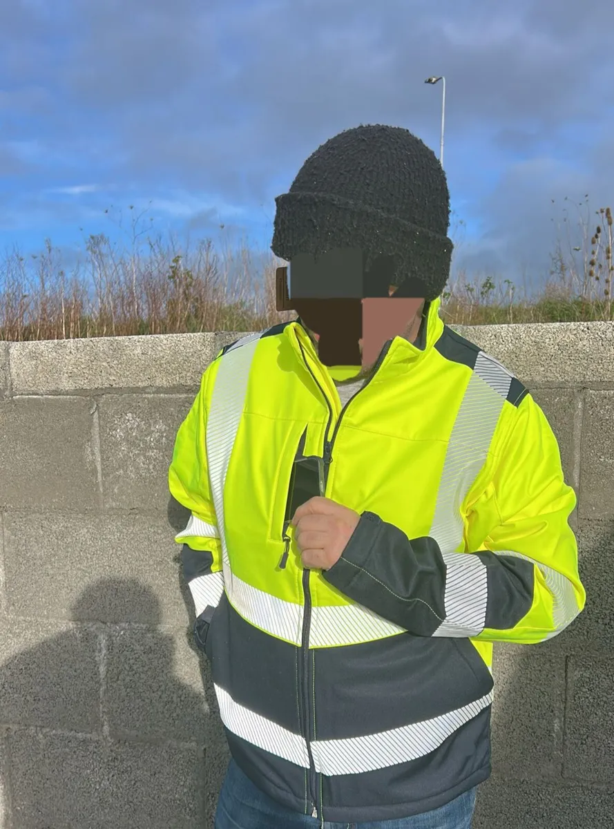 Men's Supertouch Hi Vis Softshell Jacket all sizes - Image 2