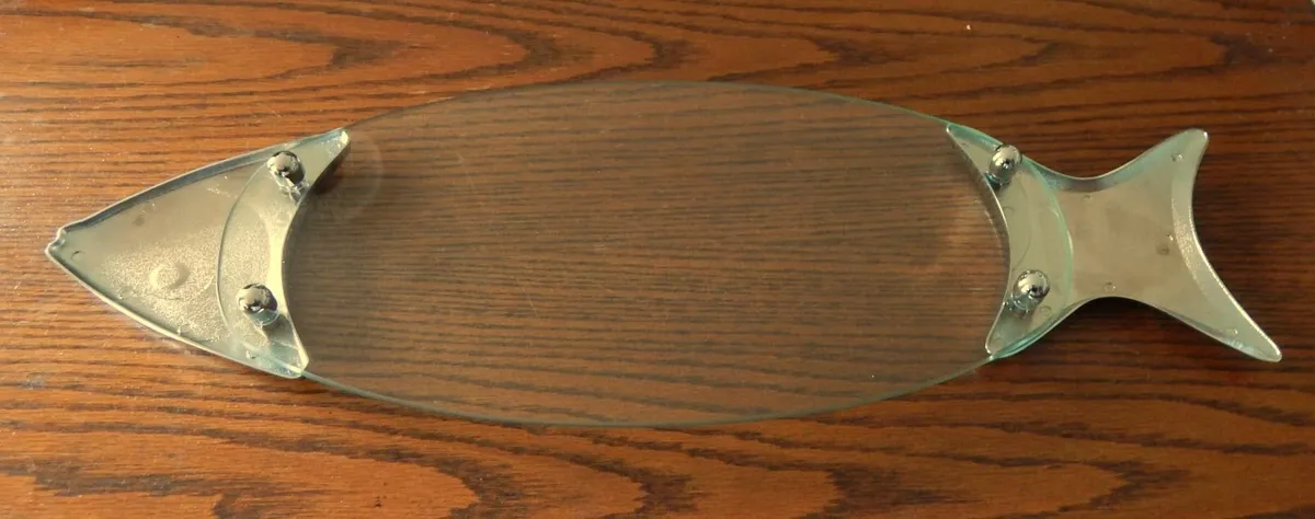 Chrome and Glass Serving Platter - Image 2