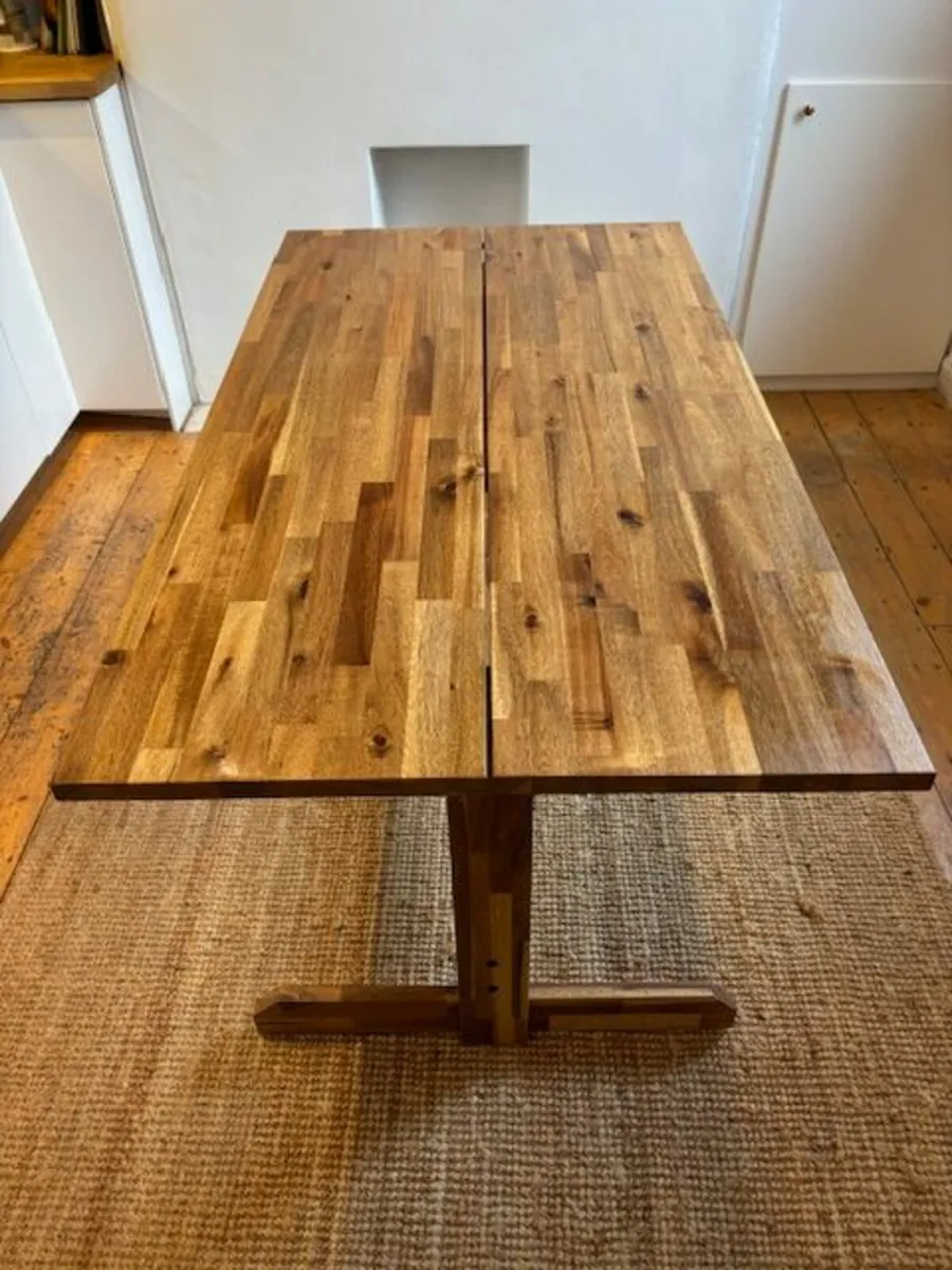 Solid Acacia Wood Dining Table - Seats 4 - Image 2