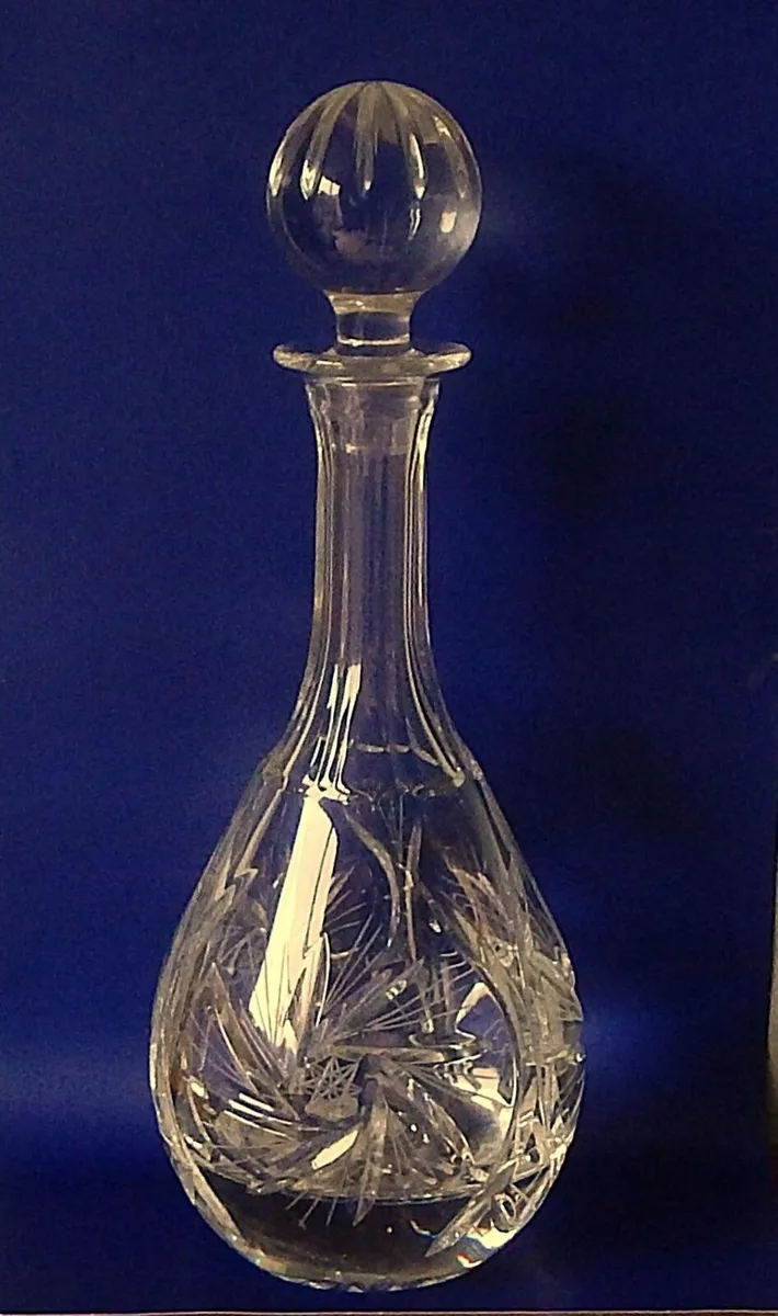 Heavy Cut Crystal Decanter & Colibri Lighter - Image 3