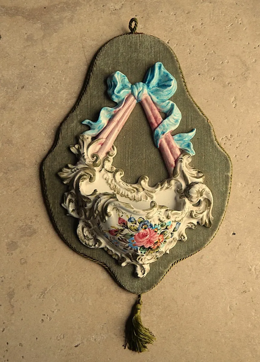 Ceramic Water Font on Velvet Background - Image 1