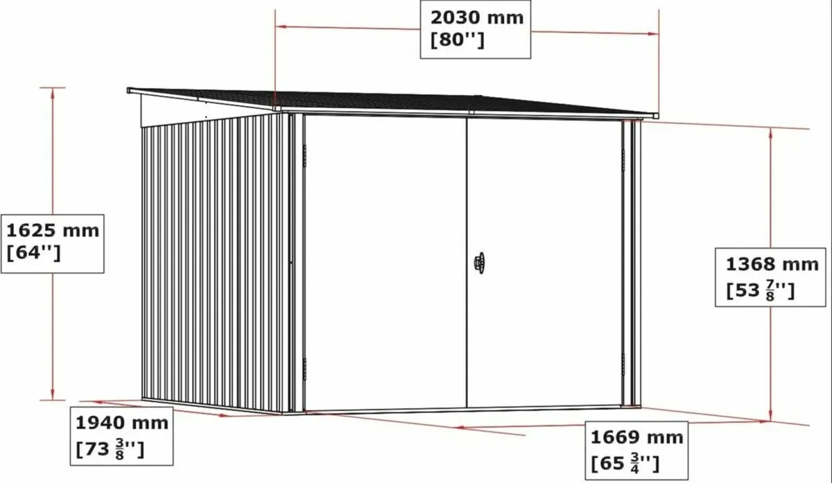 🚲 6x6 Steel Bicycle Storage Shed – Stores Up to 4 - Image 3