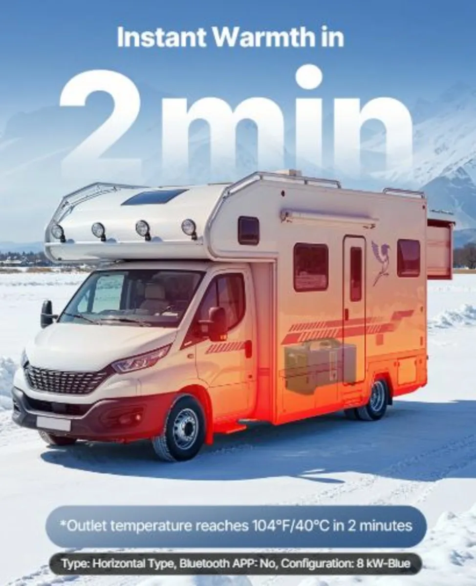 Diesel Heater, 12-24V 5-8KW, All in One Portable - Image 2