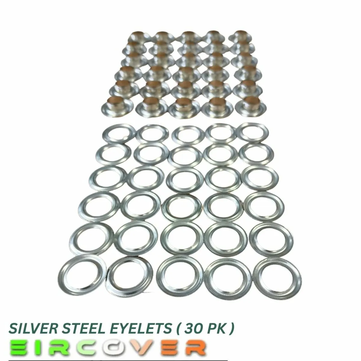 Silver Steel eyelets pack of 30 pcs - Image 1