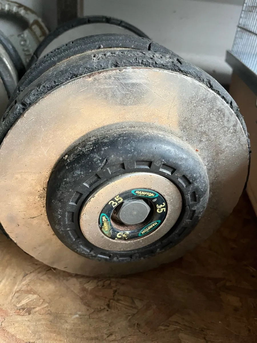 2x35kg hampton commercial chrome dumbbells - Image 3