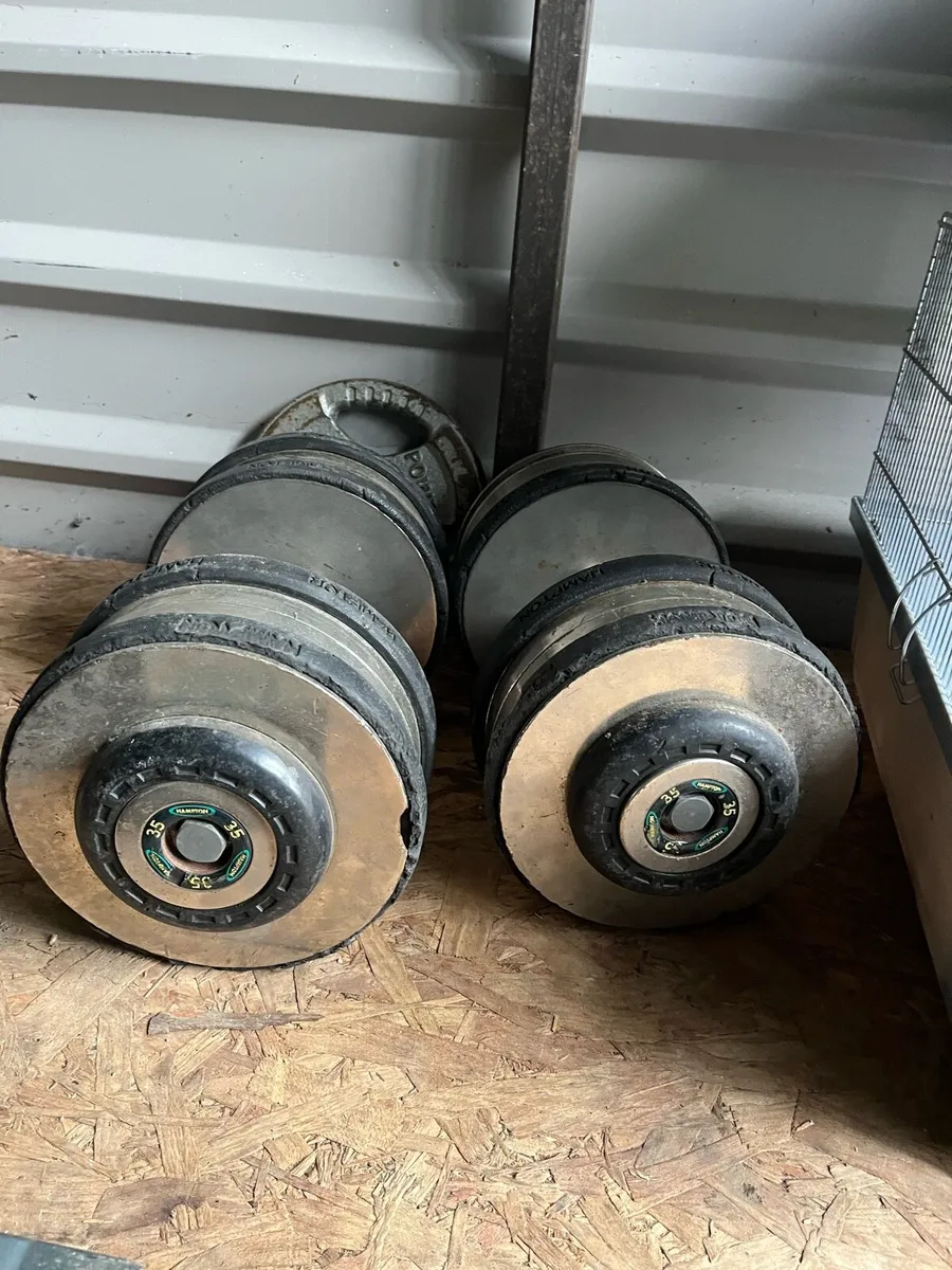 2x35kg hampton commercial chrome dumbbells - Image 4