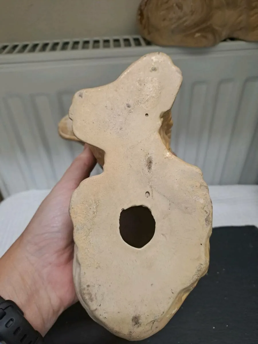 1930s Vintage Plaster Spaniel Dog Ornaments - Image 4