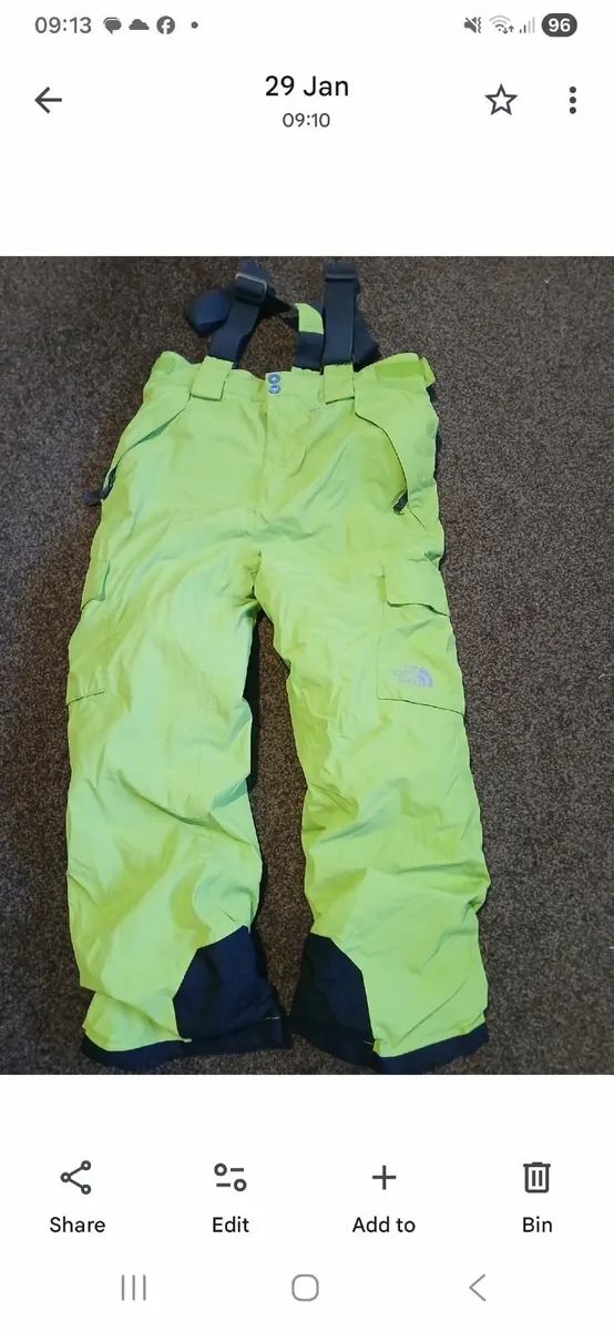 NORTHFACE snow pants age 14 to 16