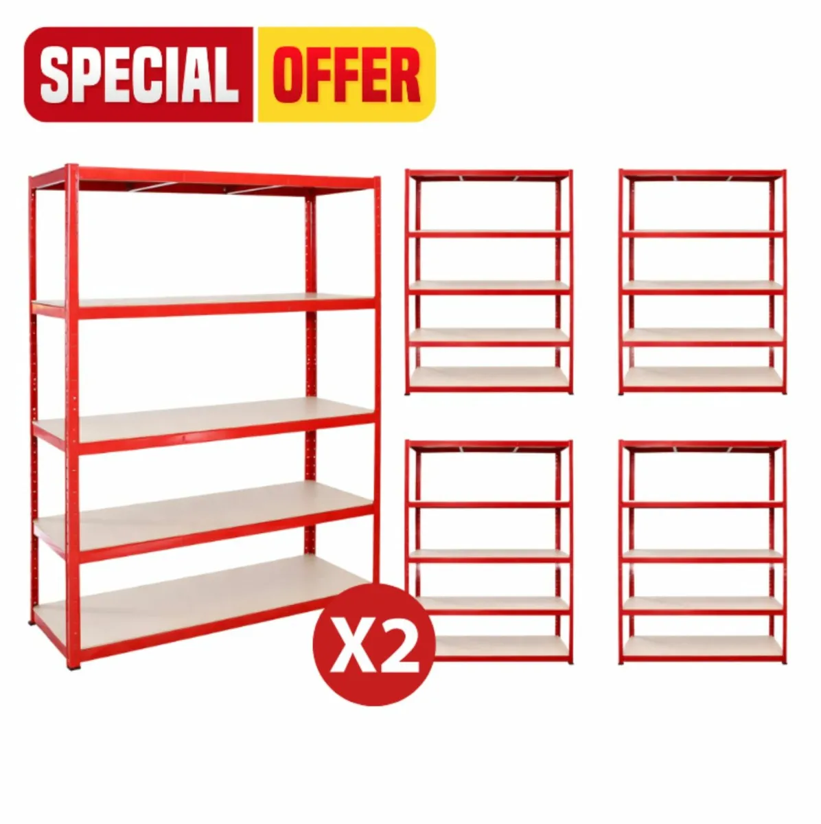10x bays of brand new flatpack boltless shelving - Image 1