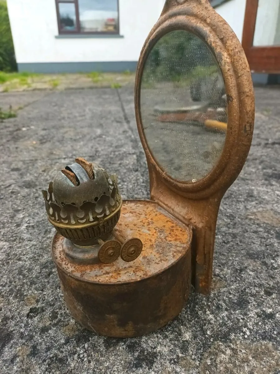 Antique Lamp/Mirror combination - Image 1