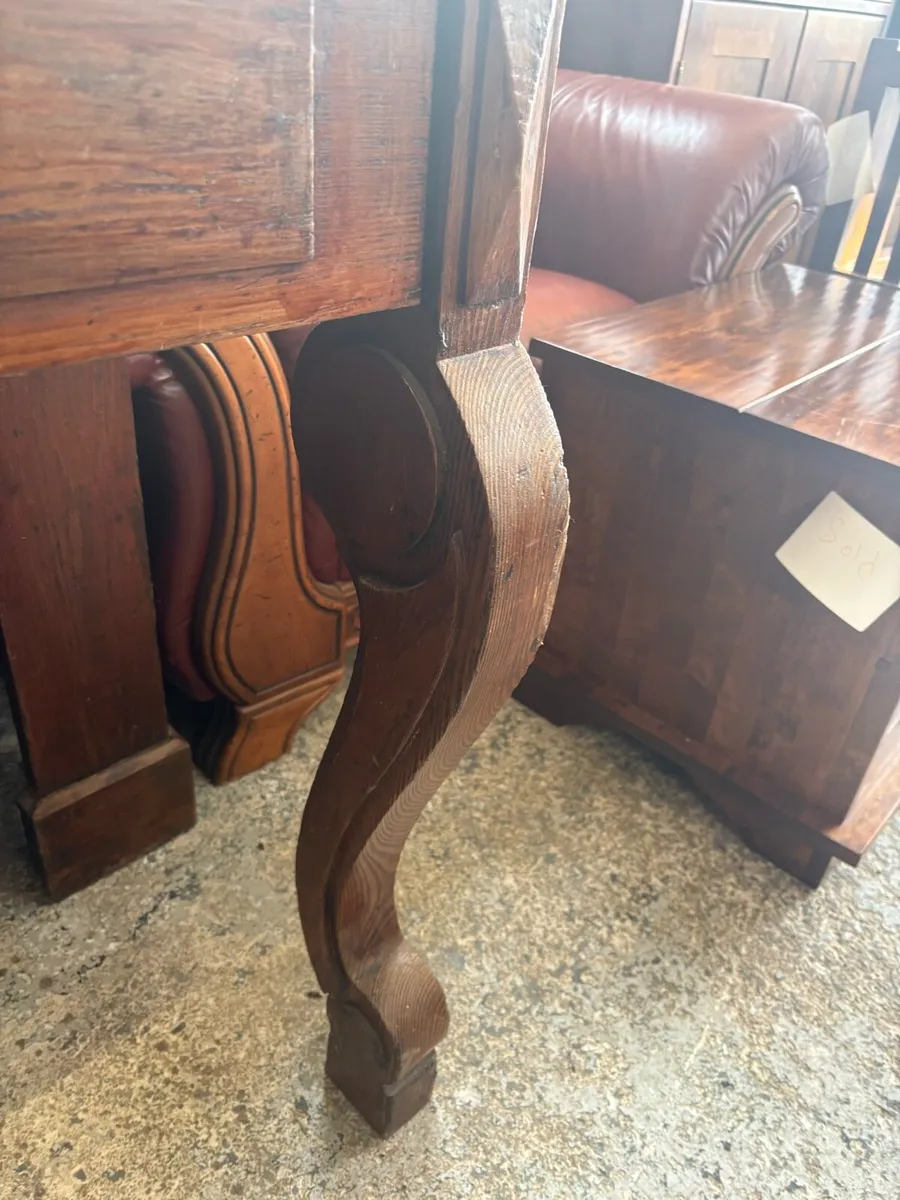 Antique mahogany hall stand hooks, mirror umbrella - Image 3