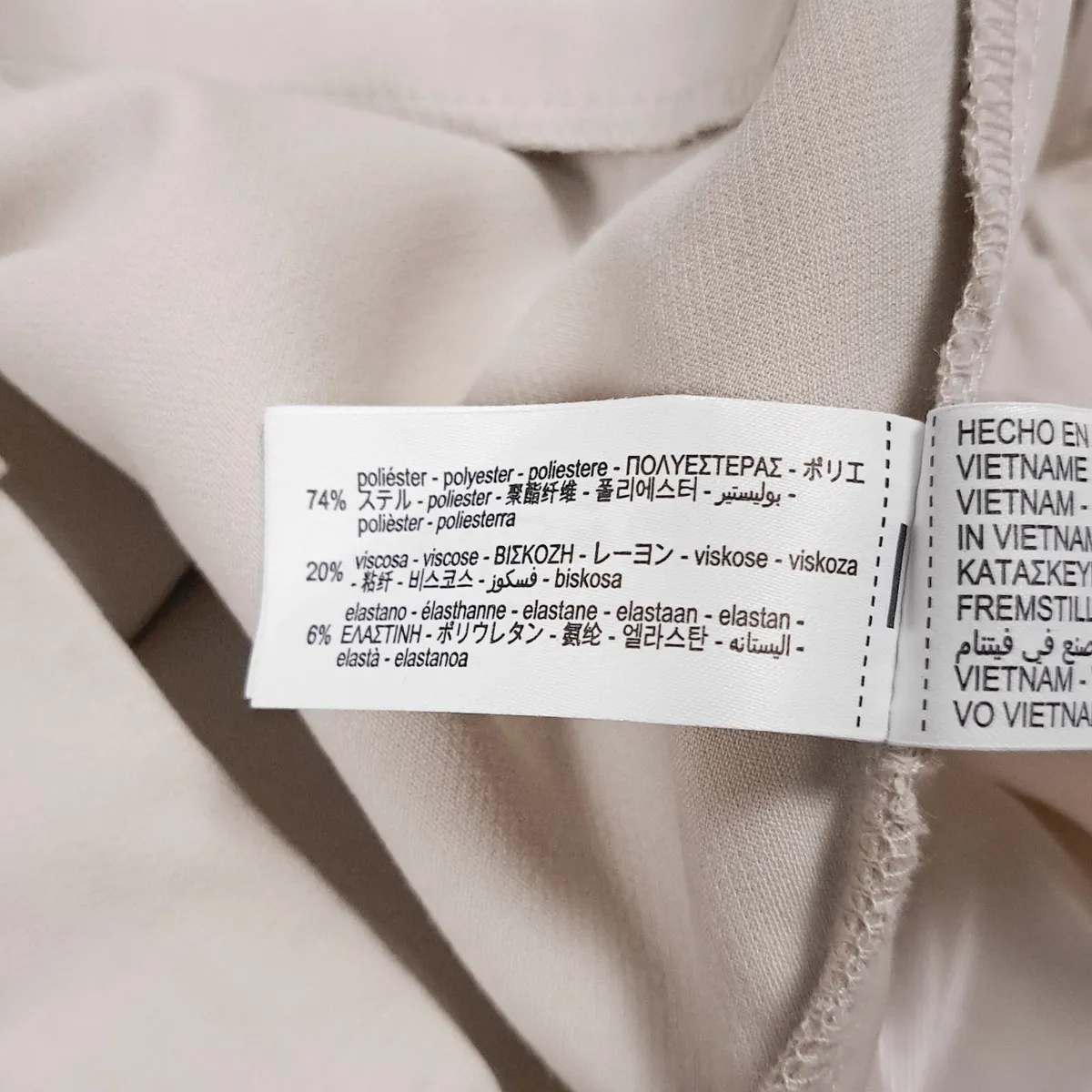 Zara Beige Off White Pleated Cropped Trousers 16UK - Image 2