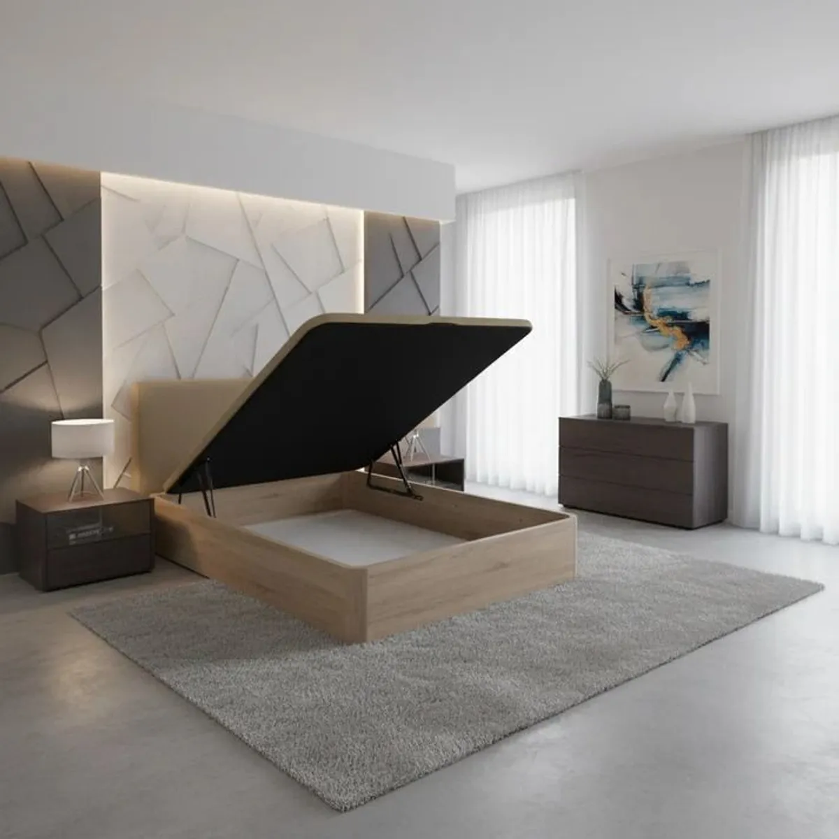 Storage Ottoman Bed - Modern, Strong & Affordable Huge Storage Spac - Image 1