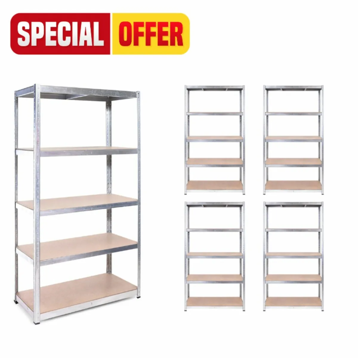 Special on 5x bays on flatpack shelving - Image 1