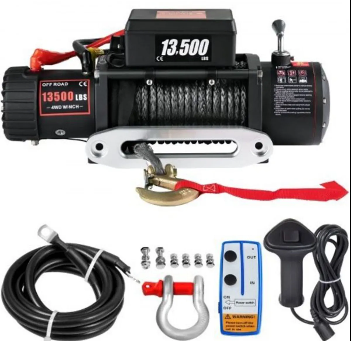 Electric Synthetic Rope Winch 12v Recovery - Image 1