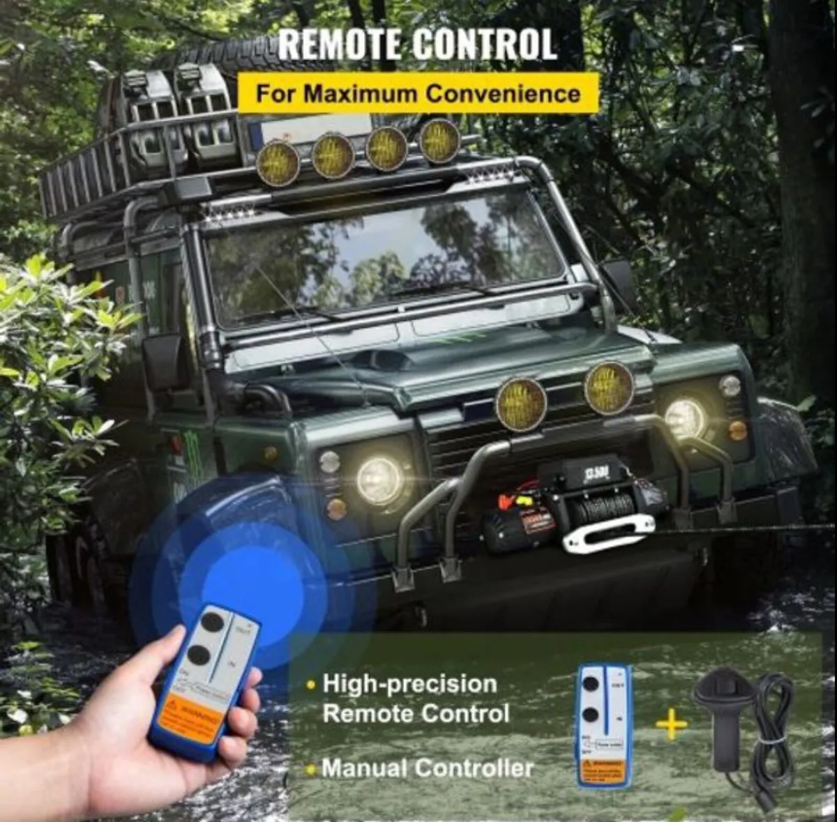 Electric Synthetic Rope Winch 12v Recovery - Image 4