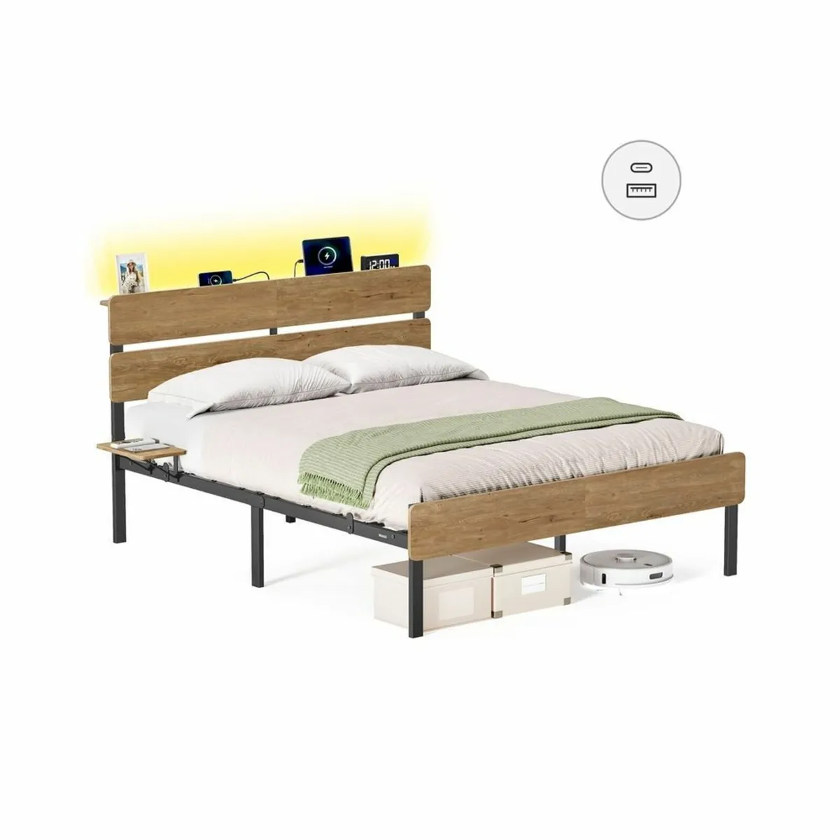 Double Bed Frame LED - Image 1