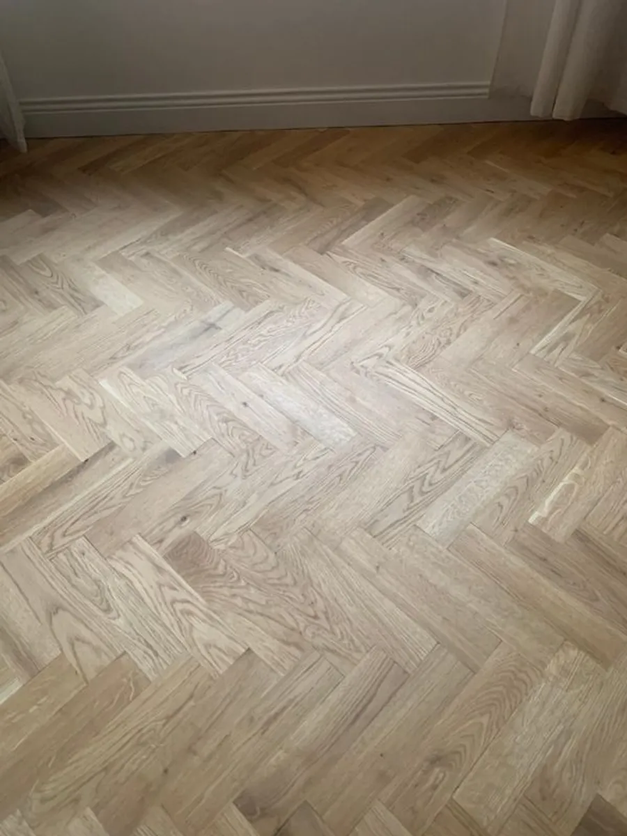 Solid oak tongue and groove flooring and adhesive - Image 1