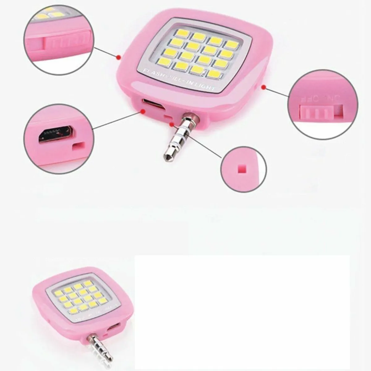 16pcs LED Mini Flash Fill Light For Mobile Phone S